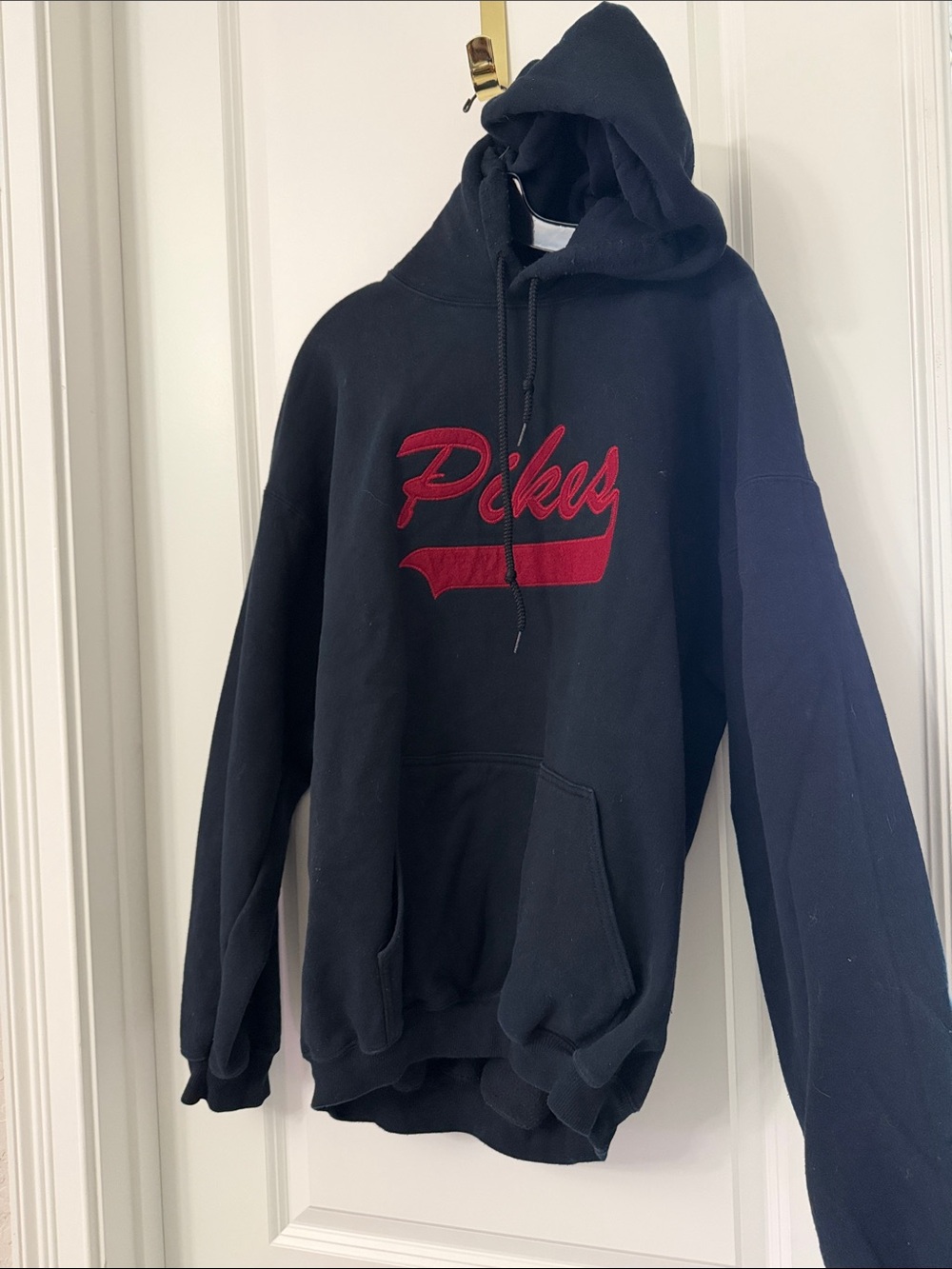 Gildan Black Hoodie with Red Script pikes Logo